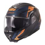 Kaciga LS2 Flip Up FF910 ADVANT II GLIDE crno narandžasta