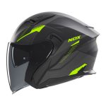 Kaciga NOX Jet N130 MYST mat crno žuta