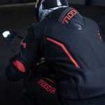 Jakna VALYANT kožna crno crvena MODEKA