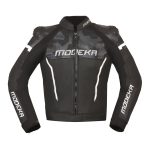 Jakna VALYANT kožna crno bela MODEKA