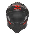 Kaciga NOX Enduro sa vizirom N312 VAPOR mat crno crvena