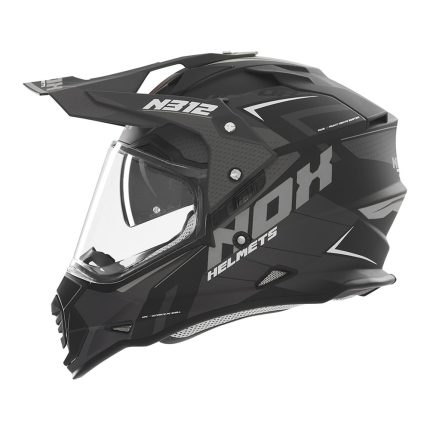 Kaciga NOX Enduro sa vizirom N312 VAPOR mat crno titanium