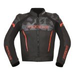 Jakna VALYANT kožna crno crvena MODEKA