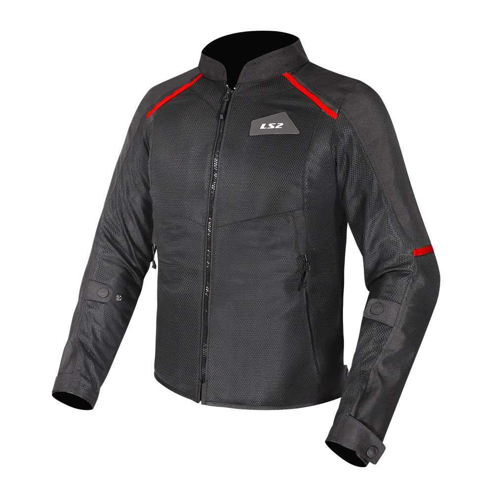 Jakna LS2 BREEZE muška crno crvena Jakna LS2 BREEZE muška crno crvena