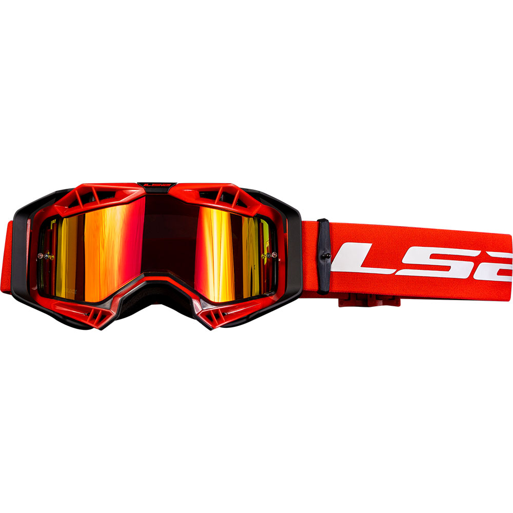 Moto Cross naočare LS2 AURA PRO crvene sa iridium vizirom Moto Cross naočare LS2 AURA PRO crvene sa iridium vizirom