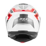 Kaciga NOX Flip Up N968 SHIFT sa naočarima belo crvena