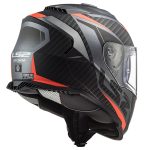Kaciga LS2 Full Face FF800 STORM II RACER mat titanium narandžasta sa naočarima