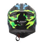 Kaciga LS2 Cross MX708 FAST II GROTESK plavo rozo zelena