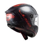 Kaciga LS2 Full Face FF805 THUNDER CARBON SPUTNIK sivo crvena