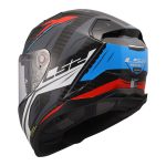 Kaciga LS2 Full Face FF811 VECTOR II CARBON SAVAGE belo plavo crvena