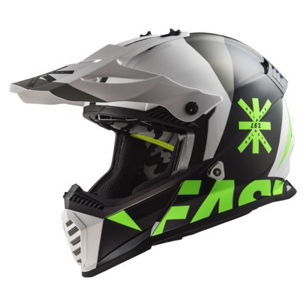 Kaciga LS2 Cross MX437 FAST HEAVY crno bela