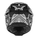 Kaciga NOX EXKLUZIV GOLIATH MAORI Full Face mat crno bela