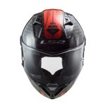 Kaciga LS2 Full Face FF805 THUNDER CARBON SPUTNIK sivo crvena