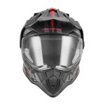 Kaciga NOX Enduro sa vizirom N312 TRACK mat crno crvena