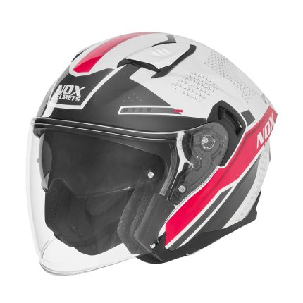 Kaciga NOX Jet N130 EKTO rozo bela