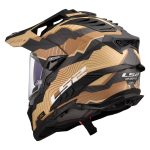Kaciga LS2 Enduro MX701 EXPLORER CARBON TRICK braon zlatna