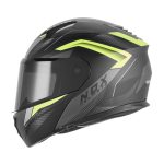 Kaciga NOX Flip Up N968 SHIFT sa naočarima mat crno žuta