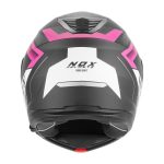 Kaciga NOX Flip Up N968 SHIFT sa naočarima mat crno belo roza