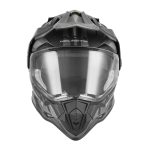 Kaciga NOX Enduro sa vizirom N312 TRACK mat crno srebrna