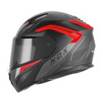 Kaciga NOX Flip Up N968 SHIFT sa naočarima mat crno crvena
