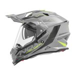 Kaciga NOX Enduro sa vizirom N312 TRACK žuto nardo siva