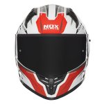 Kaciga NOX Full Face sa naočarima N401 CROWER  belo crvena
