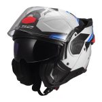 Kaciga LS2 Flip Up FF910 ADVANT II TRIPLE belo plavo crvena