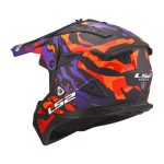 Kaciga LS2 Cross MX708 FAST II GROTESK ljubičasto narandžasta
