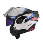 Kaciga LS2 Flip Up FF910 ADVANT II TRIPLE belo plavo crvena