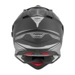 Kaciga NOX Enduro sa vizirom N312 TRACK mat crno srebrna