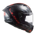 Kaciga LS2 Full Face FF805 THUNDER CARBON SPUTNIK sivo crvena