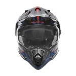 Kaciga NOX Enduro sa vizirom N312 TRACK crveno plava