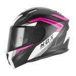 Kaciga NOX Flip Up N968 SHIFT sa naočarima mat crno belo roza