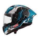 Kaciga LS2 Full Face FF805 THUNDER CARBON GP AERO REPLICA HUERTAS plavo bela