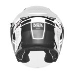 Kaciga NOX Jet N130 EKTO crno bela