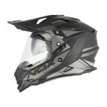 Kaciga NOX Enduro sa vizirom N312 TRACK mat crno srebrna