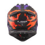 Kaciga LS2 Cross MX708 FAST II GROTESK ljubičasto narandžasta