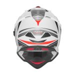 Kaciga NOX Enduro sa vizirom N312 TRACK crveno bela