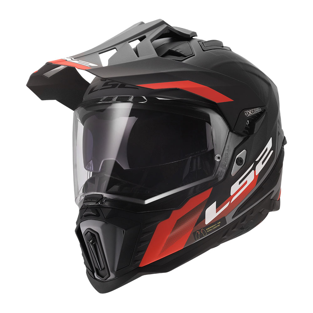 Kaciga LS2 Enduro MX701 EXPLORER HEXA crveno siva Kaciga LS2 Enduro MX701 EXPLORER HEXA crveno siva