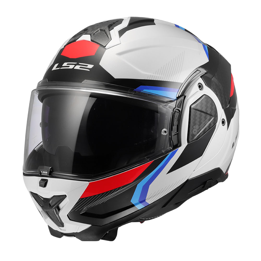 Kaciga LS2 Flip Up FF910 ADVANT II TRIPLE belo plavo crvena Kaciga LS2 Flip Up FF910 ADVANT II TRIPLE belo plavo crvena