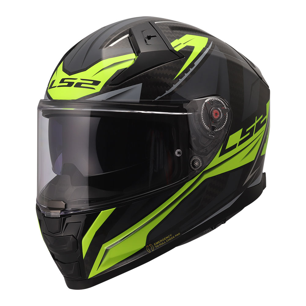 Kaciga LS2 Full Face FF811 VECTOR II CARBON SAVAGE H-V žuta Kaciga LS2 Full Face FF811 VECTOR II CARBON SAVAGE H-V žuta