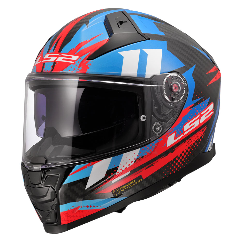 7f36a80c-b593-41d7-917b-19c4fa8e7530 Kaciga LS2 Full Face FF811 VECTOR II CARBON TANTIC crveno plava