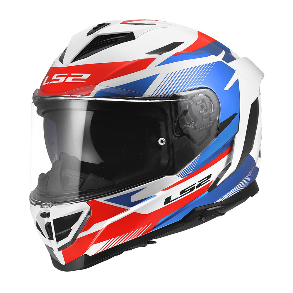 Kaciga LS2 Full Face FF818 STORM III KOMAI belo plavo crvena Kaciga LS2 Full Face FF818 STORM III KOMAI belo plavo crvena