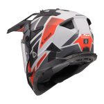 Kaciga LS2 Enudro MX702 PIONEER II BLOCK sivo crvena