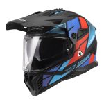 Kaciga LS2 Enduro MX702 PIONEER II BLOCK crno crveno plava
