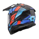 Kaciga LS2 Enduro MX702 PIONEER II BLOCK crno crveno plava