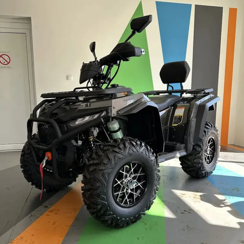 ATV Kvad benzinski Dobo Motors – Eksplorer 400cc – Tamno sivi sa narandžastim linijama