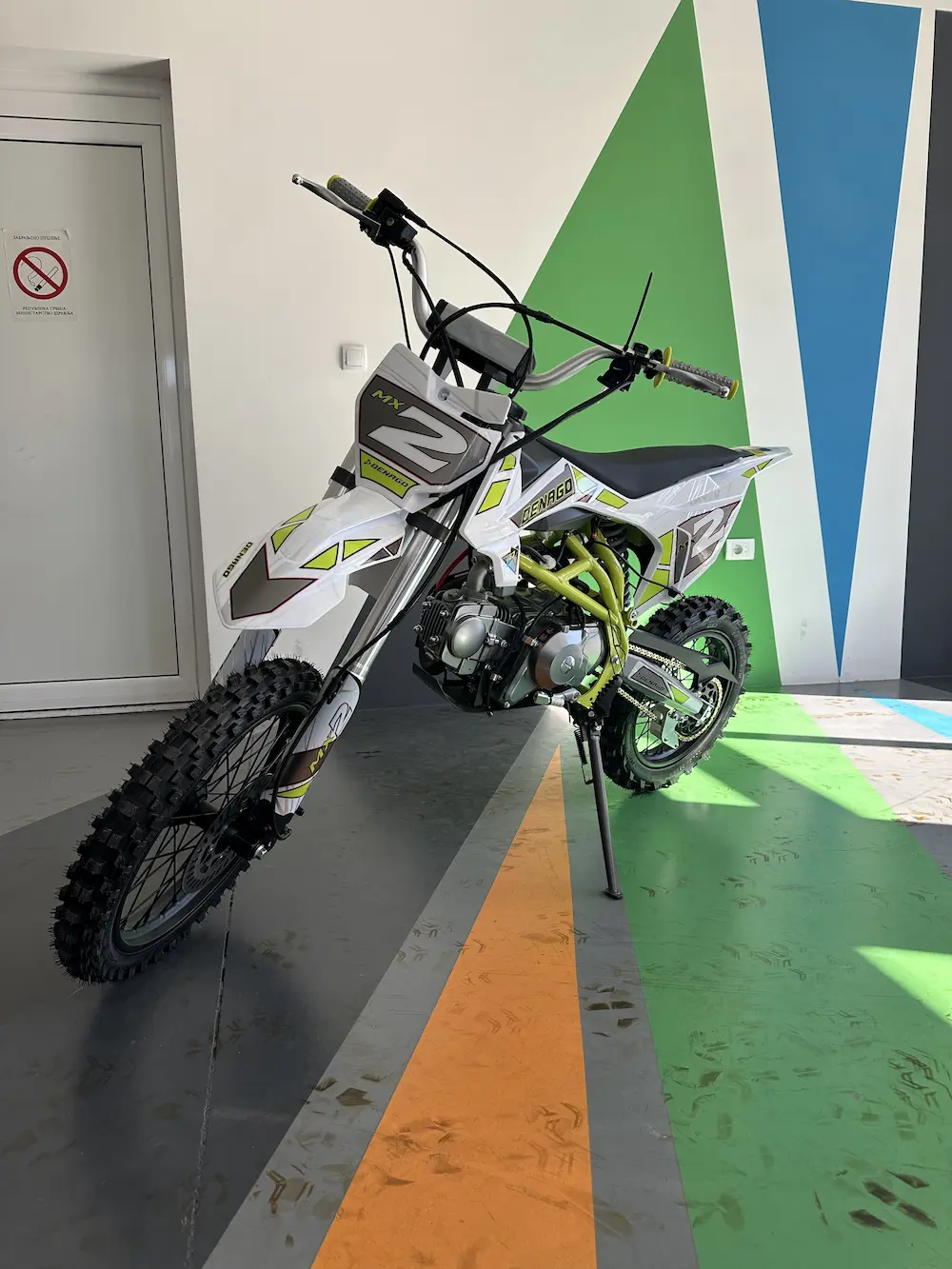 IMG_8079 Dečiji benzinski kros motor Denago 125cc – Zeleno Beli