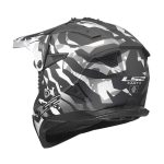 Kaciga LS2 Cross MX708 FAST II GROTESK crno siva