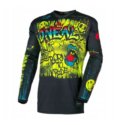 Dres Motocross ONEAL ELEMENT RANCID crno žuti dečiji